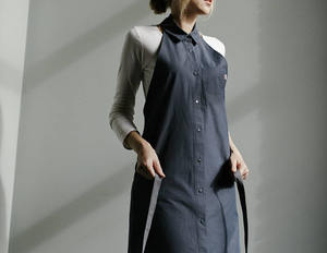 Delantales de hotel de lona con estampado de logotipo personalizado a la moda para mujer, hombre, Chef, estilista, parrilla, restaurante, Bar, tienda, cafeterías, delantal de uñas de belleza - Product Image 5