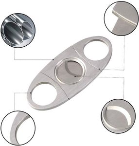 Cortador de Cigarros Doble de Lujo Personalizado, de Acero Inoxidable, Portátil, Duradero y Seguro, Accesorios de Mesa - Product Image 4
