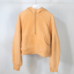 Ropa de Yoga, Sudadera Corta de Invierno para Mujer, Deportiva, con Media Cremallera, Forro Polar, para Correr al Aire Libre, de Secado Rápido - Product Image 2