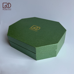 ROGOOD Lussuosa Scatola Regalo Cosmetica Ottagonale con Coperchio Apribile, in Carta Verde Testurizzata, con Inserto Personalizzato in EVA per Confezioni di Profumi P2137 - Product Image 6