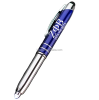 Stylo d'écriture personnalisé grec sororité SGR 3-en-1 stylet de précision captif avec lumière LED écran tactile stylo multifonction