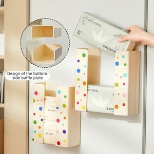 Household Magnet <b>Tissue</b> <b>Paper</b> Storage Racks Kitchen Refrigerator Magnetic Suction Holder Garbage Bag Wet Wipe Storage Box - Product Image 3