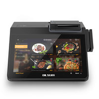 Caja registradora Windwos y Android OS mini pos terminal Inter Core CPU pantalla plana aluminio panel multitáctil