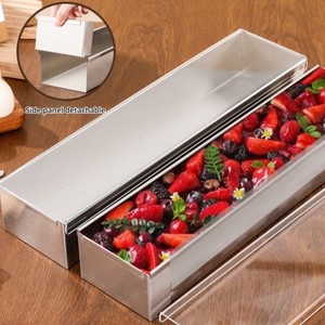 Cercle à mousse rectangulaire pratique pour dessert avec cadre fixe en acier inoxydable pour la pâtisserie créative de gâteaux <span class=keywords><strong>au</strong></span> <span class=keywords><strong>fromage</strong></span> - Product Image 3