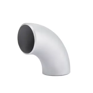 Butt Welded Stainless Steel Elbow 90 Degree Long Radius Elbow SS Tube Fitting Sand Blasting China Factory