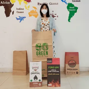 Biodegradable Custom Logo Wholesale Big 30 Gallon 110l Paper Garden Garbage Trash Waste Leaves Leaf Bag Bags And Lawn Bag