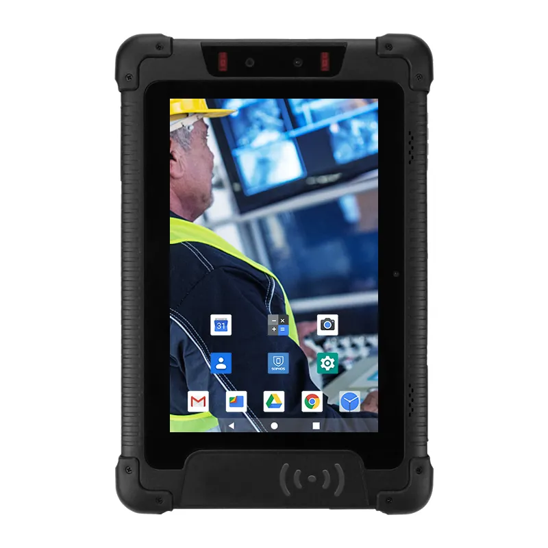 Tablette pc industrielle robuste 8 pouces, ordinateur, appel téléphonique, android 4g lte, 2 go de ram, 32 go de mémoire interne 1000 nit avec option rfid