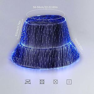Sombrero de Pescador LED de Lujo Personalizado Likewinner, Sombrero de Pescador con Luz de Neón de 7 Colores para Fiestas de Carnaval - Product Image 2