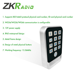 RFID Đầu đọc thẻ thông minh an ninh khóa cửa kim loại không thấm nước trường hợp Standalone RFID Proximity thẻ Bàn phím kiểm soát truy cập - Product Image 2