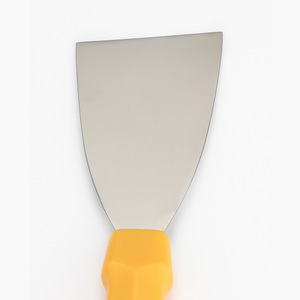 Spatule à chocolat à manche jaune, outil de pâtisserie durable en acier pour gâteaux, pizzas et usage en cuisine - Product Image 3