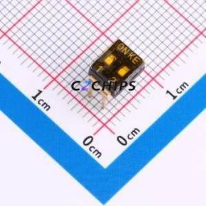 DSIC02THGET DIP Switch SMD Switch Single Pole Single Throw 2 2.54mm 25mA - Product Image 1