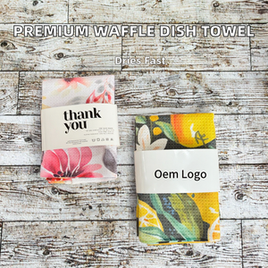 Direct Factory Premium Quick-Dry <b>Microfiber</b> Dish <b>Towels</b> Recycled Waffle Weave Home Use 1830 Inch Bulk Supply - Product Image 2