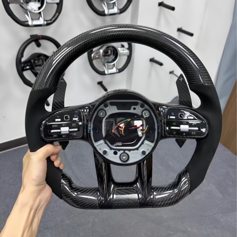 Автомобильный руль для Mercedes Benz AMG W205 W204 G55 G500 W212 W213 W463 C63 CLS63 E63 E63 углеродное волокно автомобильные аксессуары
