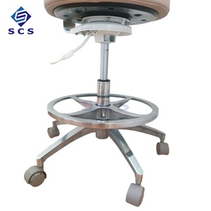 Sillón Ergonómico de Alta Calidad para Asistente Dental y Odontólogo, con Elevación Manual y Tapicería de Cuero, Ideal para Clínicas y Tratamientos - Product Image 4