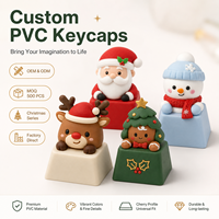 Fabricant de capuchons de touches de clavier en PVC personnalisés, directement de l'usine OEM ODM, avec motifs de bonhomme de neige et de cerf pour les fêtes d'hiver