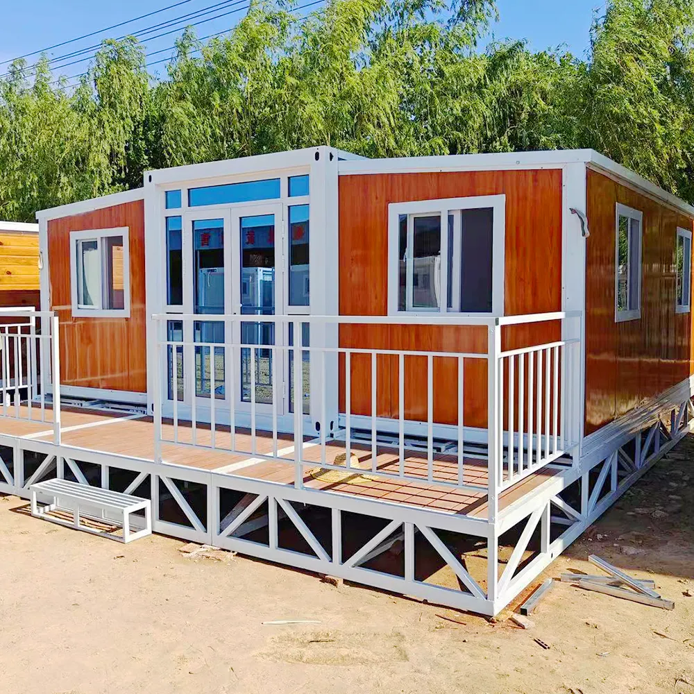 20ft 40ft Support customized layout foldable expandable prefabricated modular folding portable container house