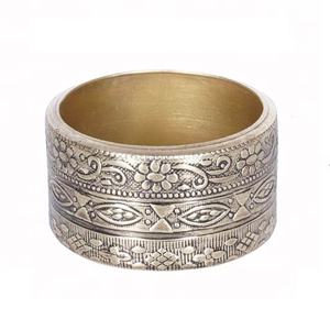 Rond de serviette en métal design Party Ware Rond de serviette rond Serviette de serviette - Product Image 1