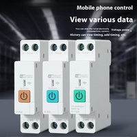 Graffiti Mobile Smart Life Disjoncteur Maison WiFi Air Switch Télécommande Plastique MCB 25A Din Rail Mesure Surveillance