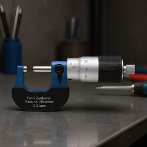 Fervi Centesimal External Micrometer 0-25mm 0.01mm Precision <b>Measurement</b> <b>Tool</b> - Product Image 3