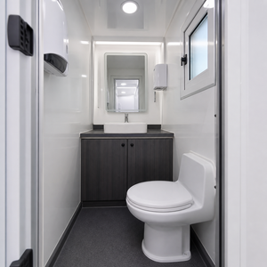 Remorque sanitaire mobile robuste à 3 compartiments, unité de toilettes portables pour travaux miniers et d'ingénierie intensifs - Product Image 6