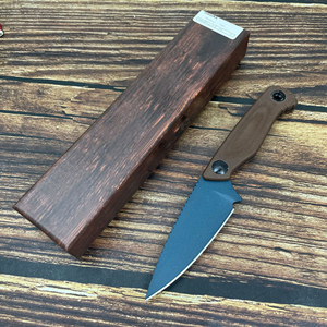 Outdoor Camping DIY Industrial HK Model SS207 Flax Handle CPM MagnaCut Spear Point <b>Flat</b> Edge 19cm Multi-Purpose Folding Knife - Product Image 5