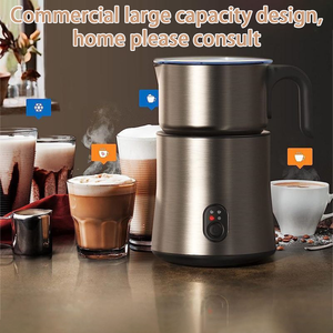 Espumador de <span class=keywords><strong>leche</strong></span> eléctrico profesional de gran capacidad, <span class=keywords><strong>calentador</strong></span> de <span class=keywords><strong>espuma</strong></span> mezclador automático para café para baristas ocupados, entusiastas del café - Product Image 2