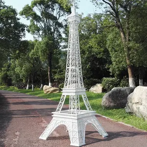Grande modello di torre di Parigi Eiffel ornamenti natalizi da pavimento a soffitto in ferro battuto da esterno in metallo per matrimonio oggetti di scena possono essere personalizzati