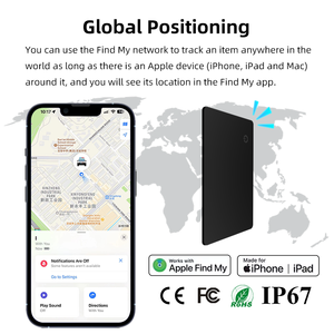 Biểu Tượng Tùy Chỉnh Siêu Mỏng Ví <span class=keywords><strong>Tracker</strong></span> Thẻ Thông Minh Finder Thẻ Tín Dụng ID Thẻ <span class=keywords><strong>GPS</strong></span> <span class=keywords><strong>Tracker</strong></span> Hộ Chiếu Định Vị Làm Việc Với IOS Apple Tìm Thấy Của Tôi - Product Image 2