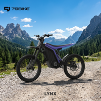 79Bike LYNX 10000W 72V 380Nm Moto électrique tout-terrain 120km 85km/h Violette Moto tout-terrain pour adultes