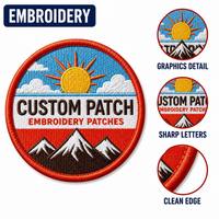Patchs personnalisés en gros, thermocollants, 3D, avec logo personnalisé, badges appliqués, brodés, à coudre ou à repasser pour vêtements et chaussures