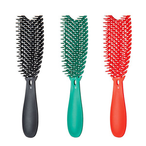 Peigne de massage en forme d'arête de poisson, peigne à dents larges en plastique pour coiffer les cheveux, pour usage domestique - Product Image 4