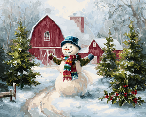 CHENISTORY Peinture par numéros <span class=keywords><strong>de</strong></span> Noël, kits <span class=keywords><strong>de</strong></span> <span class=keywords><strong>dessin</strong></span> <span class=keywords><strong>Bonhomme</strong></span> <span class=keywords><strong>de</strong></span> <span class=keywords><strong>neige</strong></span> par numéros, tableau mural moderne DIY - Product Image 5