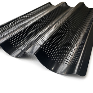 XR moule à pain en acier inoxydable antiadhésif plateau de cuisson Commercial moule à pain professionnel <span class=keywords><strong>boulanger</strong></span> moule à pain antiadhésif 3 rangées casserole à baguette - Product Image 4