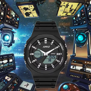 Reloj Deportivo Digital Analógico Ga2100 con Logotipo Personalizado, Correa de Acrílico, Caja de Goma, Cronógrafo, Resistencia al Agua de 20 BAR - Product Image 6