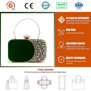 กระเป๋าคลัทช์สีบรอนซ์วินเทจ คัลท์ ไกอา เพิร์ล กระเป๋าออกงานกลางคืน กระเป๋าถือคริสตัลประดับเพชรสำหรับสุภาพสตรีในงานแต่งงาน - Product Image 3