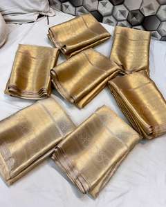 Saris en soie brocart de luxe avec un riche tissage en zari, élégants saris indiens pour mariage et fêtes, designs classiques traditionnels - Product Image 2