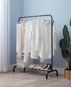 Perchero negro con estantes de almacenamiento y ganchos para abrigos/sombreros Perchero de acero independiente para interiores para dormitorio o sala de estar - Product Image 3