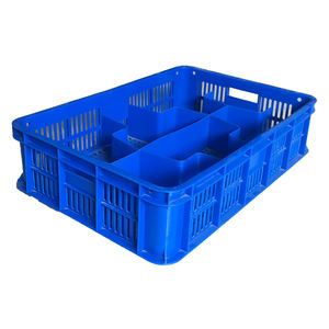 ตะกร้าพลาสติกตาข่าย <span class=keywords><strong>6</strong></span> ช่อง HAOSEN |   สามารถวางซ้อนกันและซ้อนในกันได้ |   โครงสร้าง ABS/PP ทนทาน |   อ่างล้างจานเชิงพาณิชย์สำหรับครัวบาร์ - Product Image 3