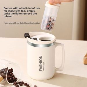 Mug à café en acier inoxydable 304 pour le personnel de bureau, tasse à eau portable de haute qualité, cadeau d'affaires avec logo personnalisé - Product Image 1