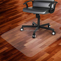 Tapis de chaise rond/carré en polycarbonate écologique, transparent/givré, 100% matière vierge