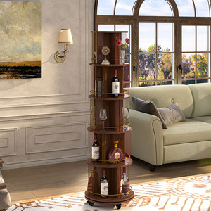 Tùy Chỉnh Hiện Đại Bằng Gỗ Xoay Vòng Kệ Sách Mở Điện Thoại Di Động 6 Tầng Cao Tủ Sách Với Bánh Xe Cho Nhà Văn Phòng Phòng Khách Phòng Ngủ - Product Image 2