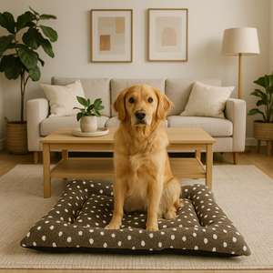 Tapis pour chien et chat Yommy, style lit de bébé, motif à pois, lit pour animaux de compagnie - Product Image 3
