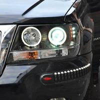 Accessoires de phares de voiture Modifié Angel Eyes LED DRL Xenon Head Lamp Head Light Pour JEEP Grand Cherokee 1999-2004