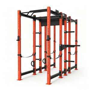 Mighty <span class=keywords><strong>Combo</strong></span> Rack: Power Cage Commerciale a Doppia Stazione, Rig Modulare per Squat a 2 Postazioni con Barra Multigrip per Trazioni e Spazio di Stoccaggio - Product Image 1