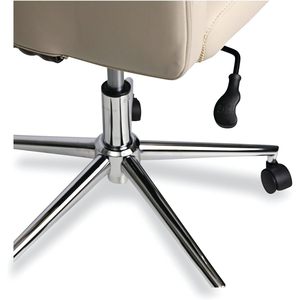 Chaise de travail en cuir Alera Workspace, supporte jusqu'à 275 lb, hauteur d'assise de 18,19 po à 21,93 po, siège et dossier en cuir PU blanc - Product Image 1