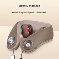 Masseur de cou et d'épaules chauffant en gros pour usine, appareil de pétrissage cervical et trapèze avec télécommande sans fil, portable, logo personnalisé