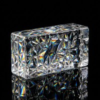 Cloison en cristal, briques de verre architecturales, carreaux muraux décoratifs pour hôtels, composant décoratif en cristal