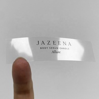 Étiquette autocollante transparente personnalisée, impression personnalisée, autocollant de logo transparent imperméable pour rouge à lèvres, flacon cosmétique