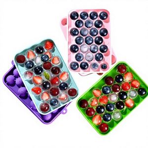 Molde de Silicona Flexible de Grado Alimenticio Ecológico con 25 Compartimentos para Cubitos de Hielo, Fácil de Desmoldar, Forma de Disco de Hockey sobre Hielo para Whisky, Personalizable - Product Image 1