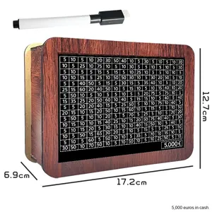 Piccolo salvadanaio in legno <span class=keywords><strong>Moneybox</strong></span> con il bancone per bambini di stoccaggio per la decorazione del serbatoio per il soggiorno entra e esce accessibile - Product Image 3